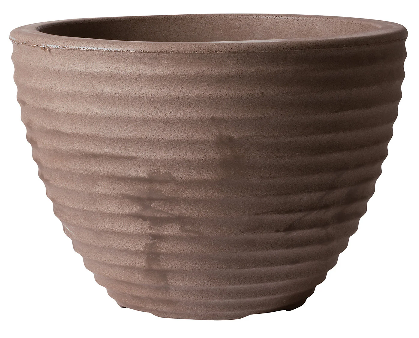 Low Honey Pot Planter – 49cm, Brown