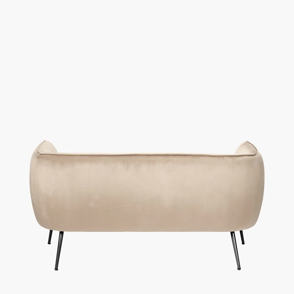 Lucca Biscuit Velvet and Metal Sofa - Image 6