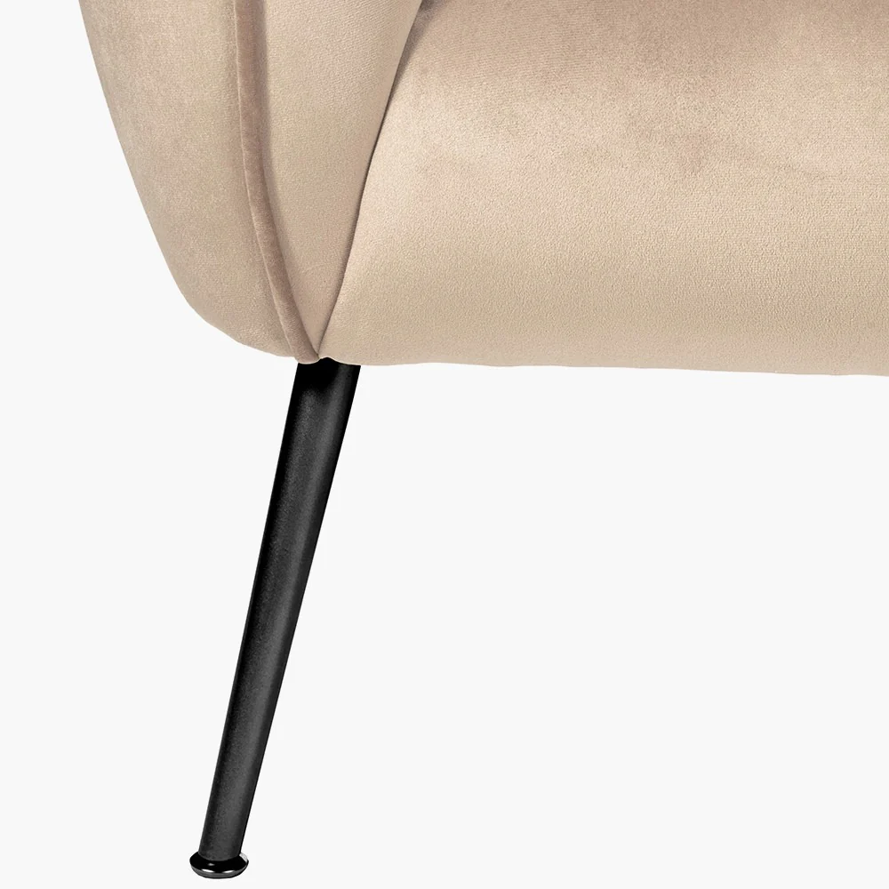Lucca Biscuit Velvet and Metal Sofa - Image 7