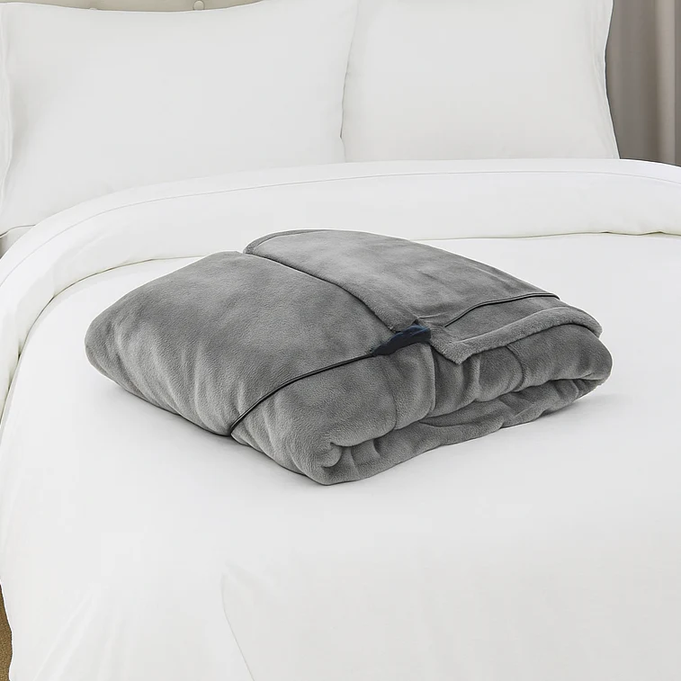 Luxury Heated Throw in Grey