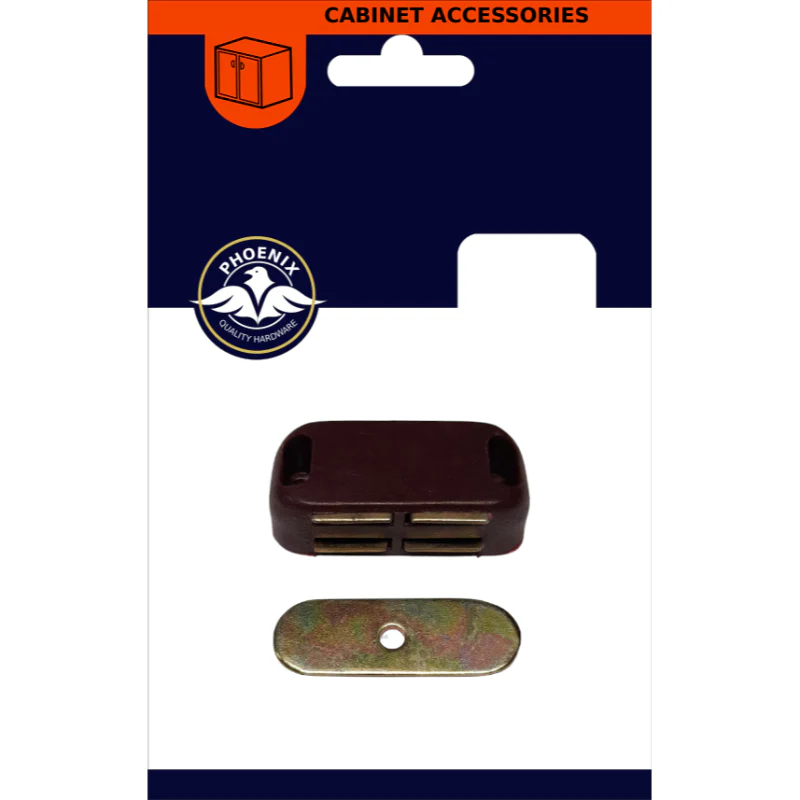 Brown Magnetic Door Catch - 2 Pack