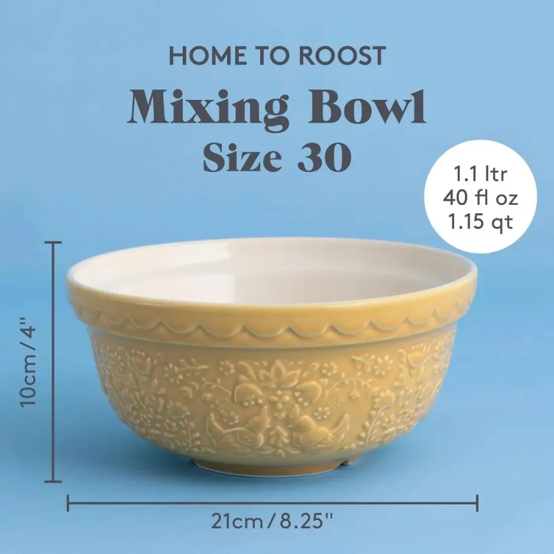 Mason Cash Home to Roost Yellow Mixing Bowl 21cm - Image 2