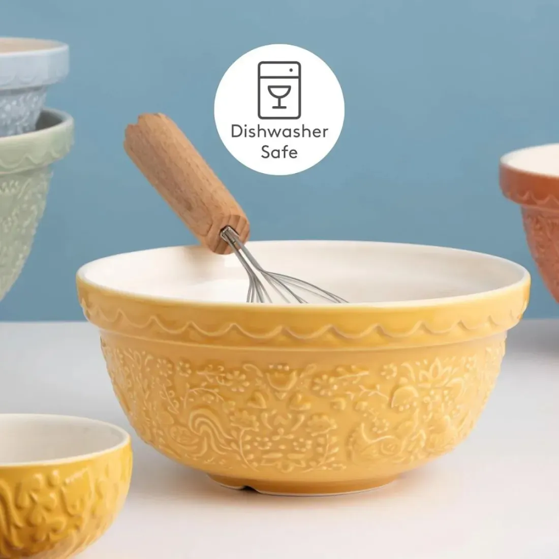 Mason Cash Home to Roost Yellow Mixing Bowl 21cm - Image 3