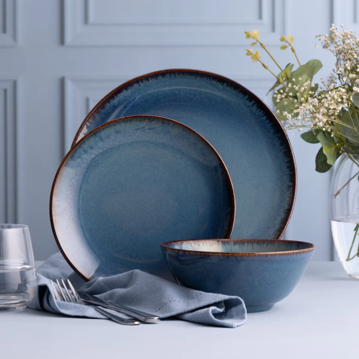 Mason & Cash Reactive Blue Dinner Plate - Image 2