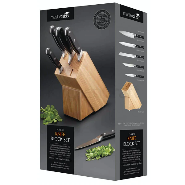 Masterclass 5 Piece Knife Block Set - Image 2
