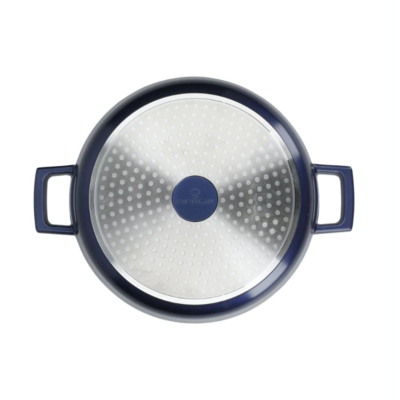MasterClass Cast Aluminium 5 Litre Casserole Dish - Metallic Blue - Image 3