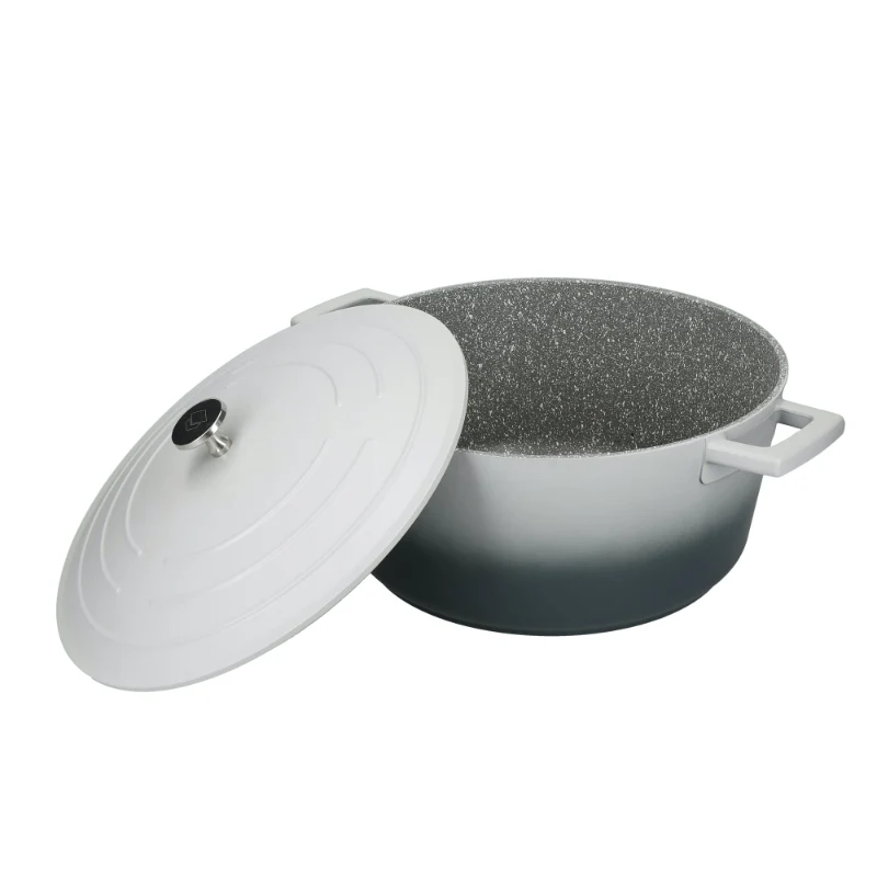 MasterClass Cast Aluminium 5 Litre Casserole Dish - Ombre Grey - Image 3