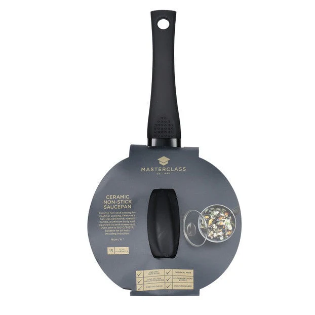 MasterClass Ceramic Non-Stick Induction Ready 16cm Saucepan - Image 3