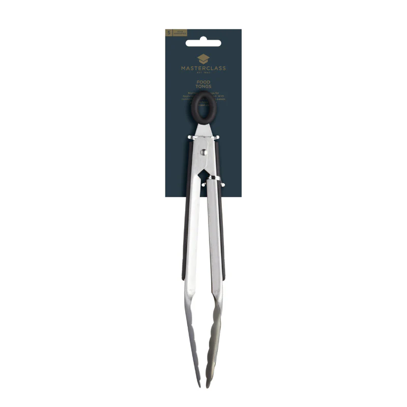 MasterClass Deluxe Stainless Steel 23cm Food Tongs - Image 2