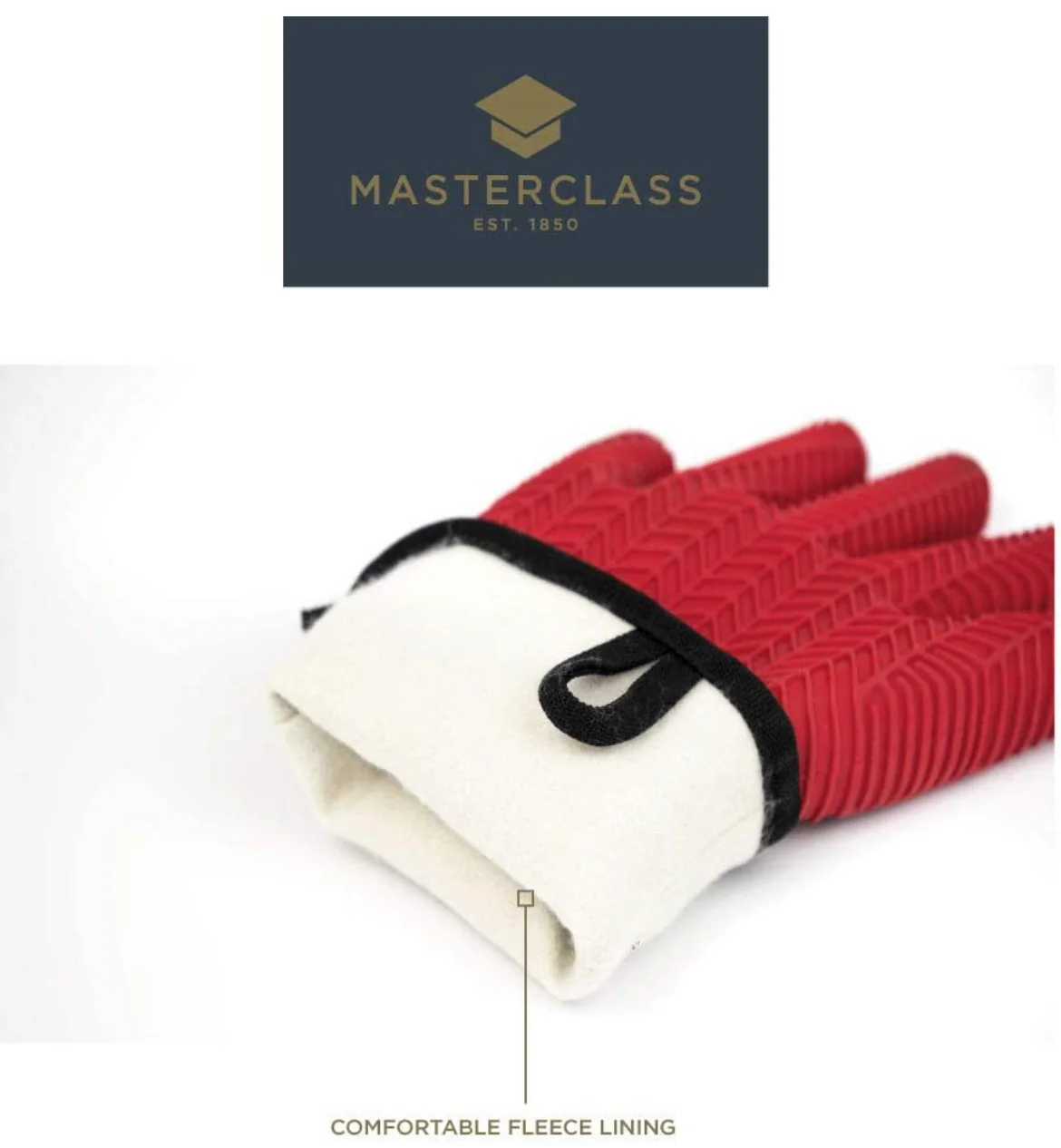 MasterClass Fleece Lined Silicone Oven Glove - Image 5