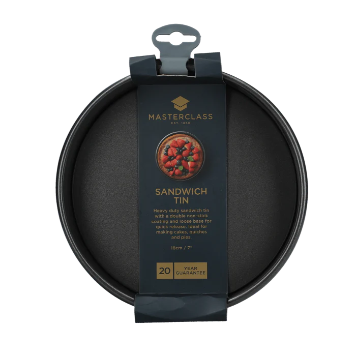 MasterClass Non-Stick 18cm Loose Base Sandwich Pan - Image 2