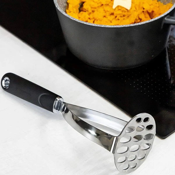 MasterClass Soft Grip Stainless Steel Masher - Image 3