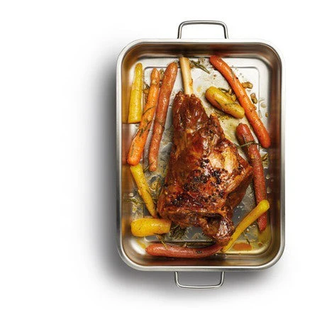MasterClass Stainless Steel Heavy Duty 37cm x 27cm Roasting Pan - Image 3