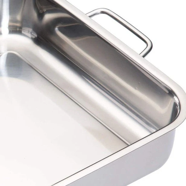 MasterClass Stainless Steel Heavy Duty 37cm x 27cm Roasting Pan - Image 5