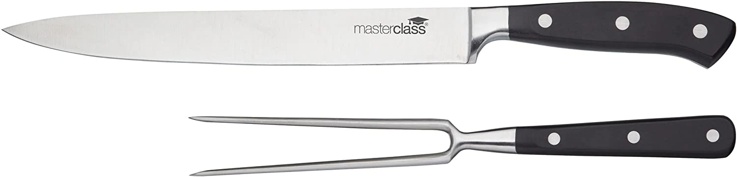 MasterClass Stainless Steel Meat Carving Set (2 Pieces)