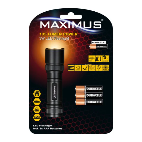 Maximus LED Flashlight 3W 135lm - Image 2