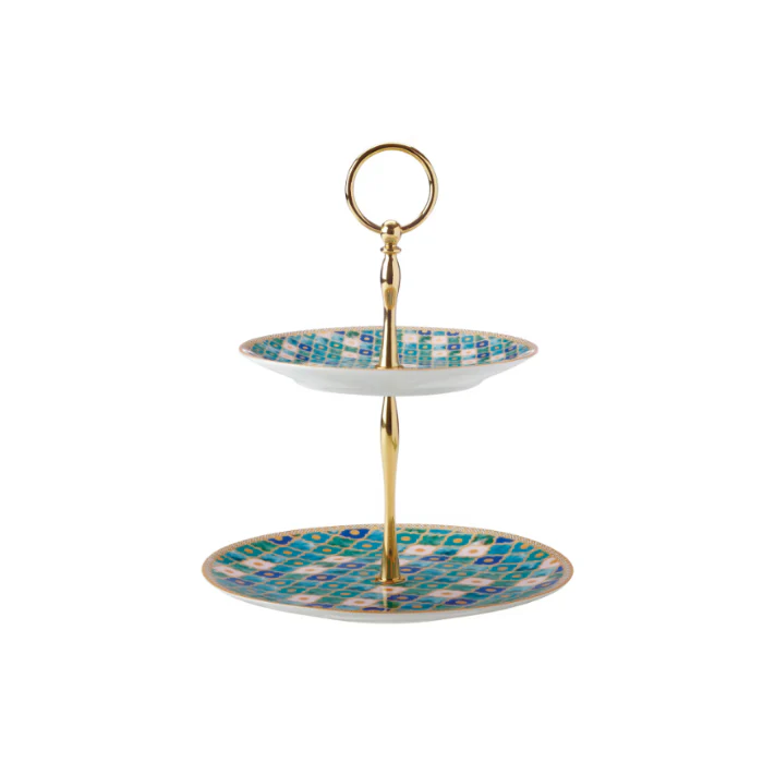 Maxwell & Williams Teas & C's Kasbah Mint Two Tiered Cup Cakes Stand - Image 2