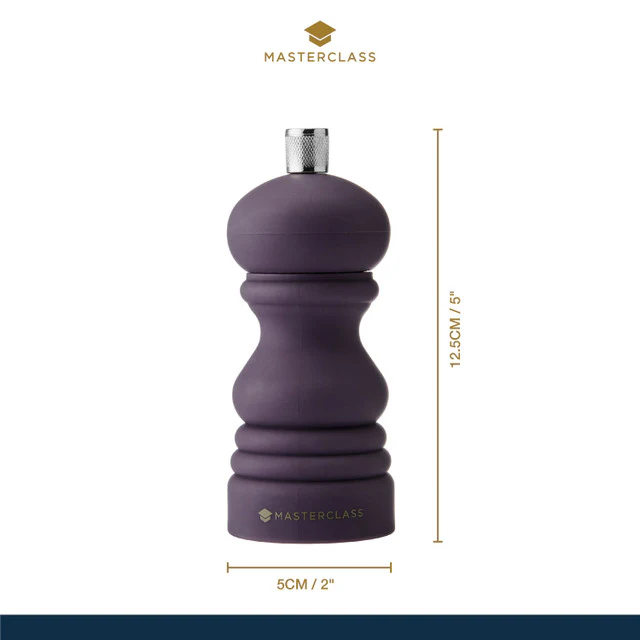MasterClass Purple Soft Touch Ceramic, Salt/Pepper Grinder, 12CM - Image 2
