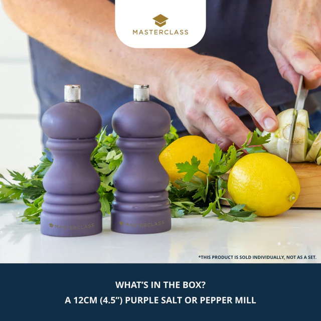 MasterClass Purple Soft Touch Ceramic, Salt/Pepper Grinder, 12CM - Image 3