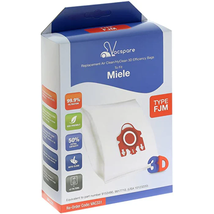Miele Vacuum Cleaner Microfibre Bag - FJM (Pack Of 5)