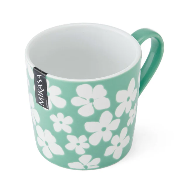 MIKASA WAX RESIST BLUE FLOWER MUG 360ML - Image 2