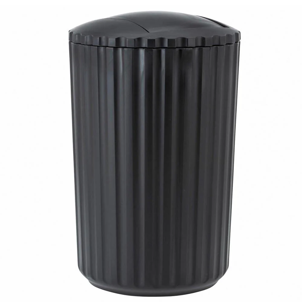 Minas Swing Bin 3 Lite Black Ribbed