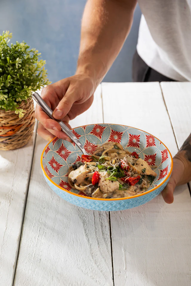 Mikasa Blue Mosaic Pasta Bowl - Image 4