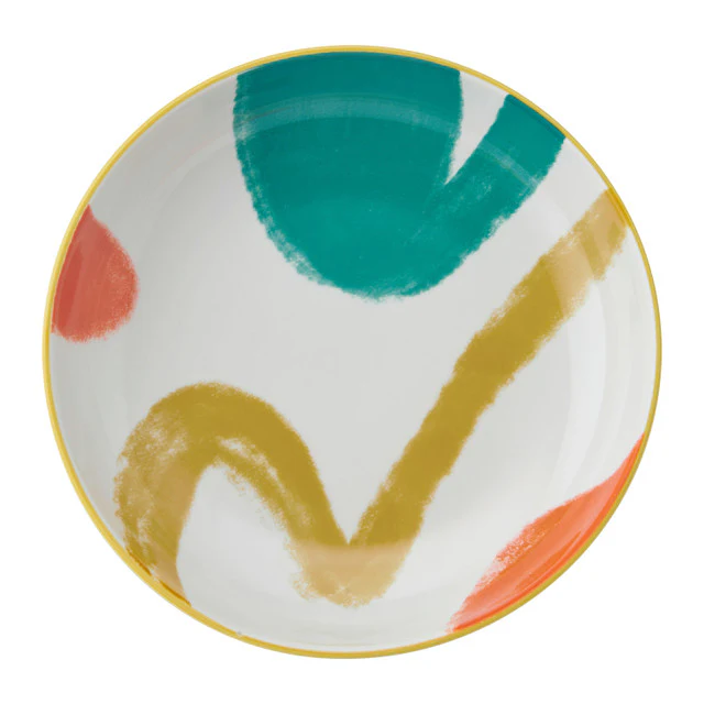 Mikasa Yellow Abstract Pasta Bowl - Image 2