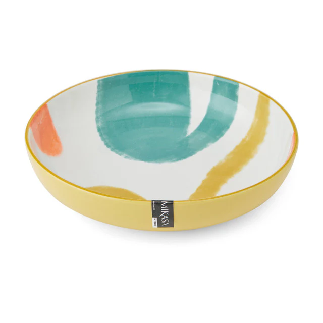 Mikasa Yellow Abstract Pasta Bowl - Image 3