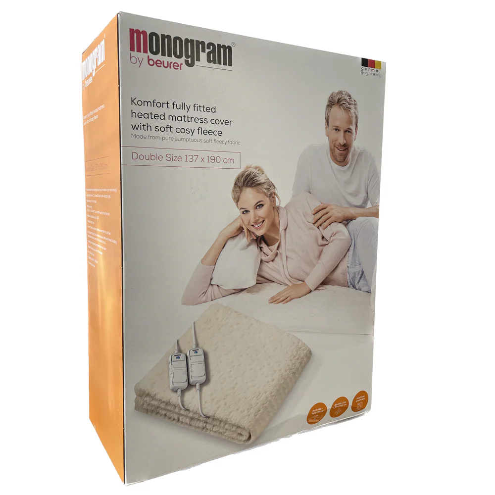 Monogram Dual Control Double Fleece Electric Blanket 137cm x 190cm - Image 4