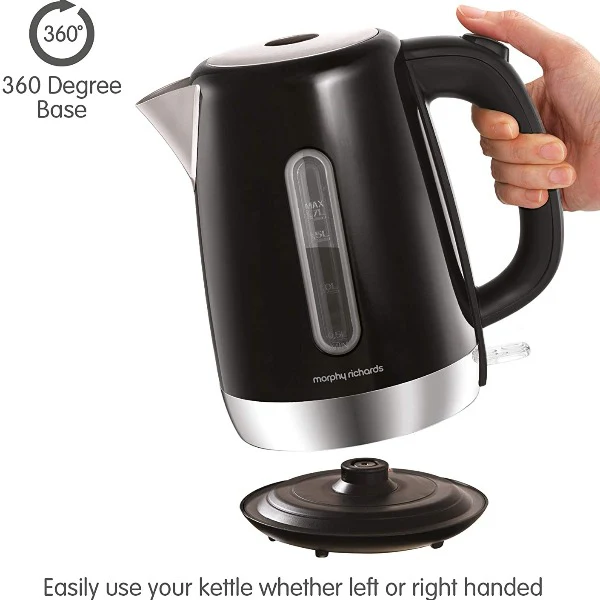 Morphy Richards Black Equip 1.7 Litre 3kW Jug Kettle - Image 3