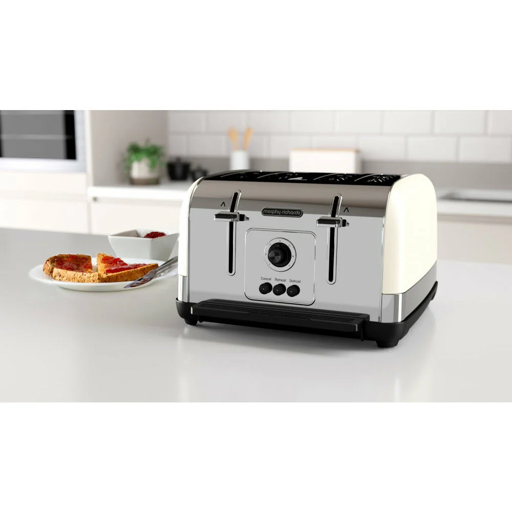 Morphy Richards Venture 4 Slice Toaster - Cream - Image 2