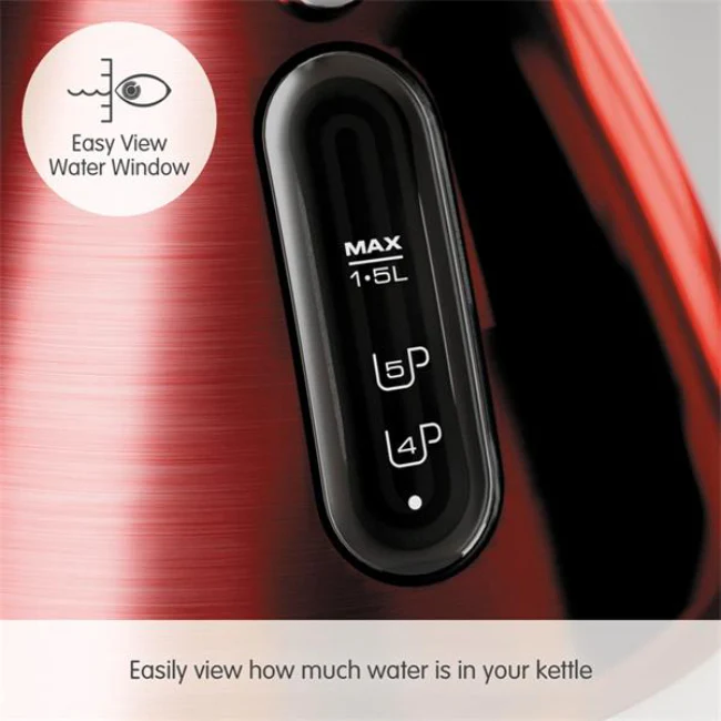 MORPHY RICHARDS VENTURE PYRAMID KETTLE 1.5L - RED - Image 2