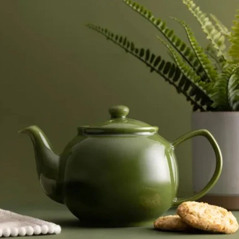 Price & Kensington 6 Cup Ceramic Teapot - Olive Green - Image 2