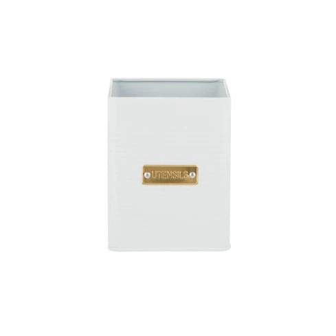 Otto Square Utensil Storage | White