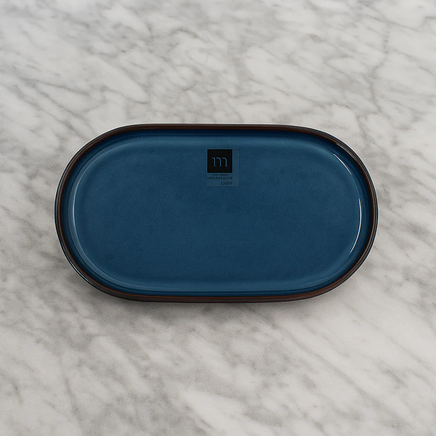 La Mediterránea Chester Blue Oval Platter 13 x 8cm