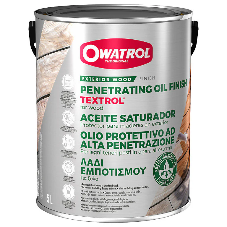 Owatrol Textrol Penetrating Oil For Wood With UV Protection 5L Clear - Image 4