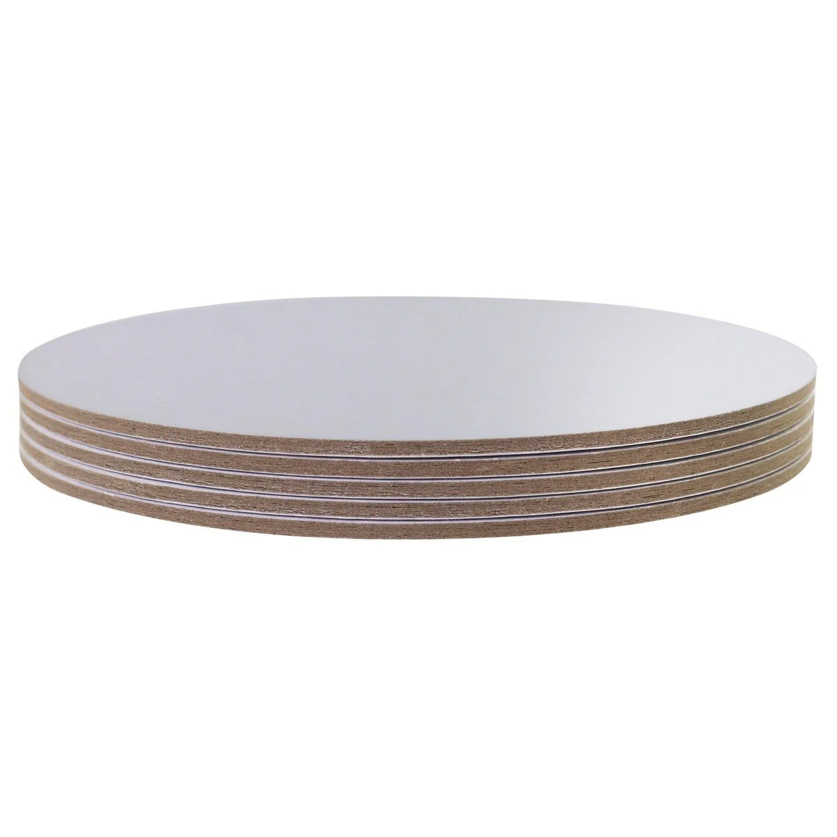 Pack of 5 Round Cake Cards, Silver (10" / 25cm) - Image 2