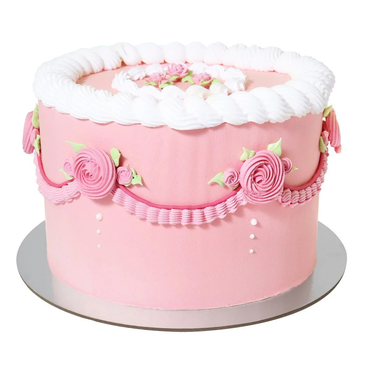 Pack of 5 Round Cake Cards, Silver (10" / 25cm) - Image 3
