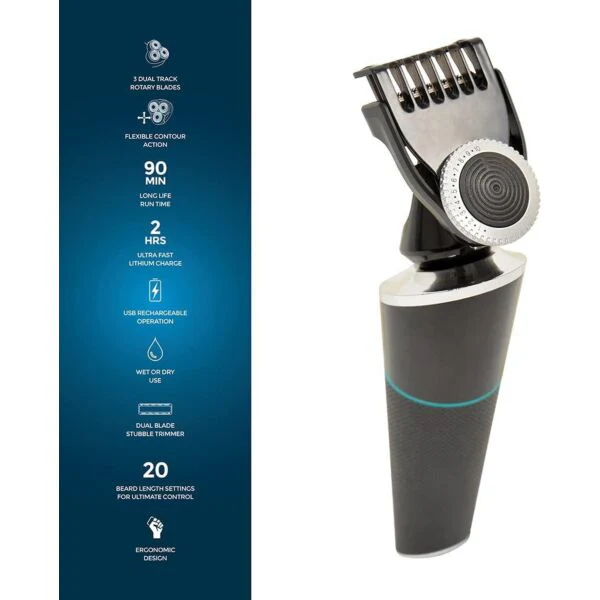 Paul Anthony Lithium Pro 3 USB Wet & Dry Mens Rotary Shaver - Image 2
