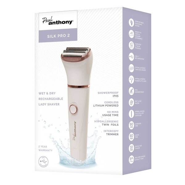 Paul Anthony 'Silk Pro 2' Lithium Rechargeable Lady Shaver - Image 4