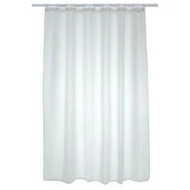 Plain White PEVA Shower Curtain