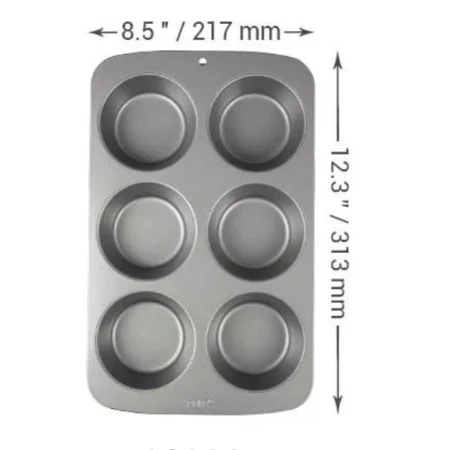 PME Non Stick 6 Cup Muffin Pan - Image 3