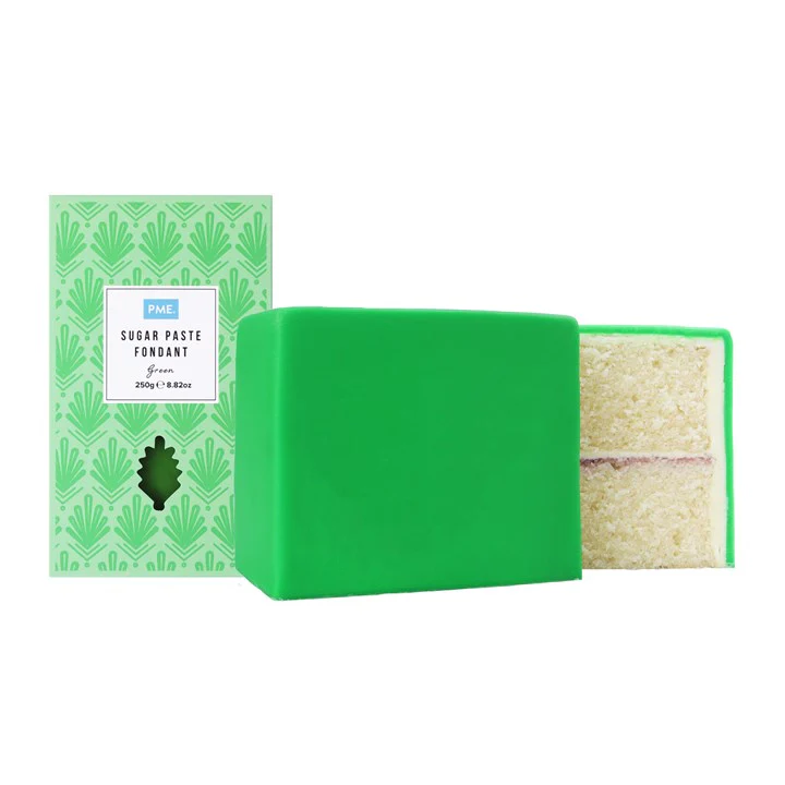 PME Sugar Paste Fondant – Green 250g - Image 2