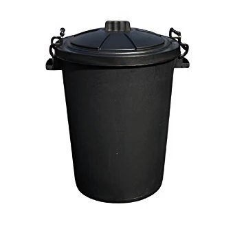 POLYTECH  LTR BLACK DUSTBIN