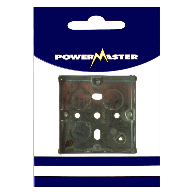 Powermaster Electrical 1 Gang 25mm Flush Metal Box