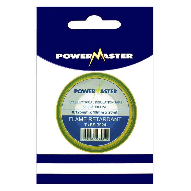 Powermaster Electrical 20Mtr Insulating Tape - Earth