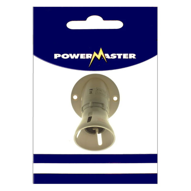 Powermaster Angled Batten Light Holder – White