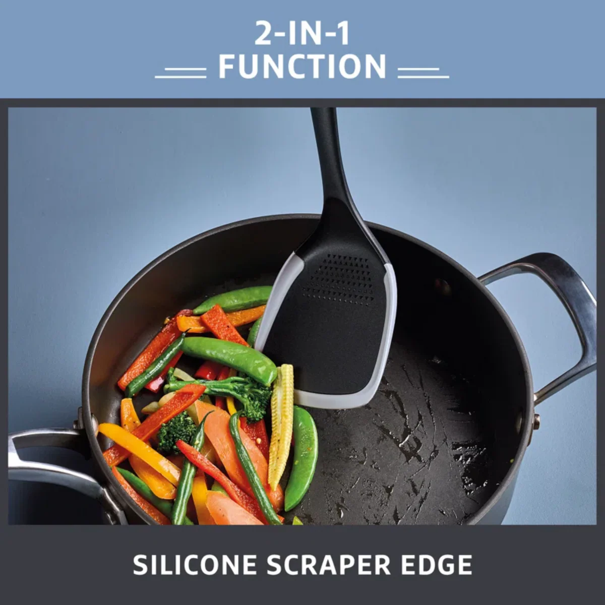Prestige 2 in 1 Kitchen Tools - Solid Turner - Image 2