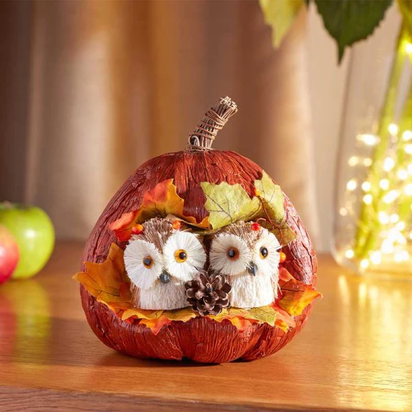 Pumpkin Pals Plush – Owl or Hedgehog Autumn Characters